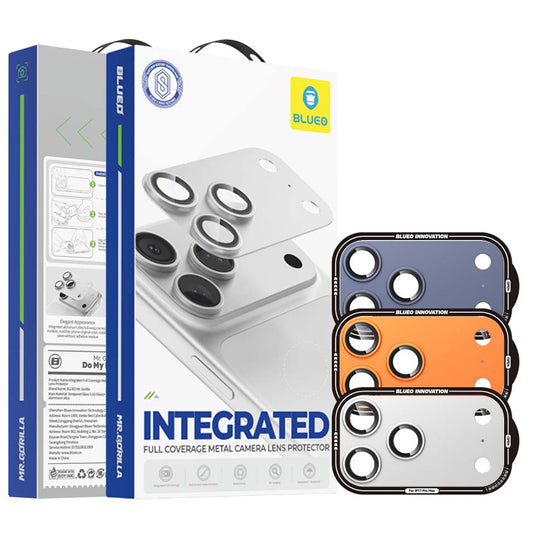 Blueo Integrated Metal-beschermfolie voor de achtercamera van de Apple iPhone 17 Pro Max, gehard glas, donkerblauw