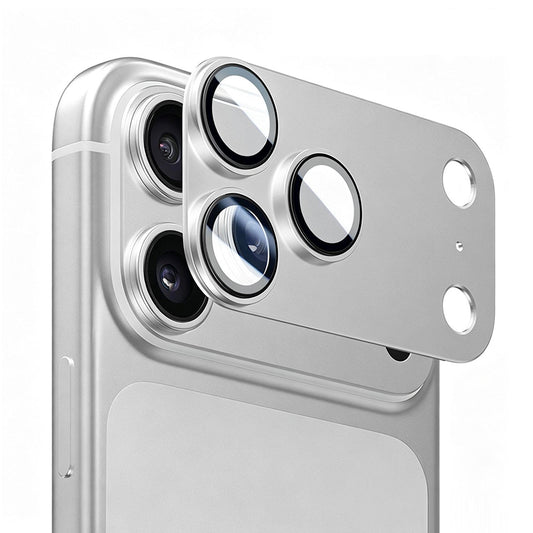Blueo Integrated Metal beschermfolie voor de achtercamera van Apple iPhone 17 Pro Max, gehard glas, zilverkleurig