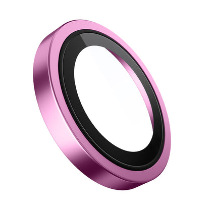 Blueo Metal Frame Achtercamera Beschermfolie voor Apple iPhone 16 Plus / 16, Gehard Glas, Roze
