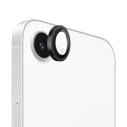 Blueo Metal Frame Rear Camera Protective Film for Apple iPhone 17e / 16e, Tempered Glass, Black