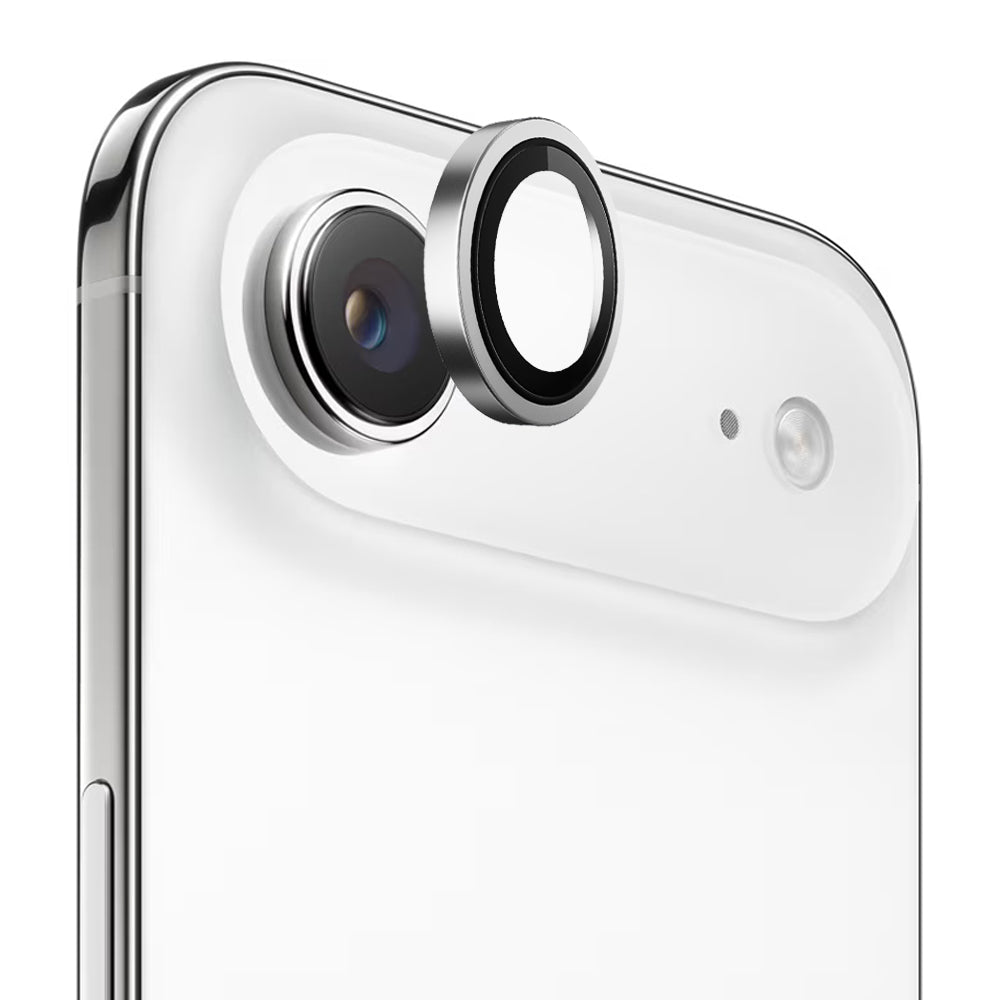 Beschermfolie Achtercamera Blueo Metal Frame voor Apple iPhone 17 Air, Gehard Glas, Zilverkleurig