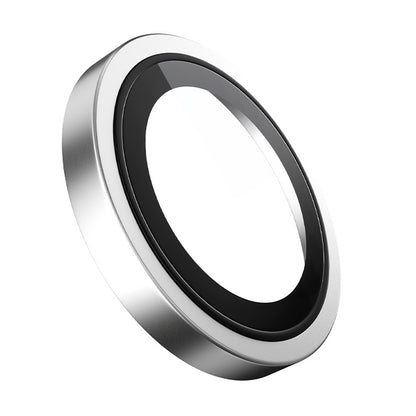 Blueo Metal Frame-beschermfolie voor de achtercamera van Apple iPhone 18 Pro / 18 Pro Max, gehard glas, zilverkleurig
