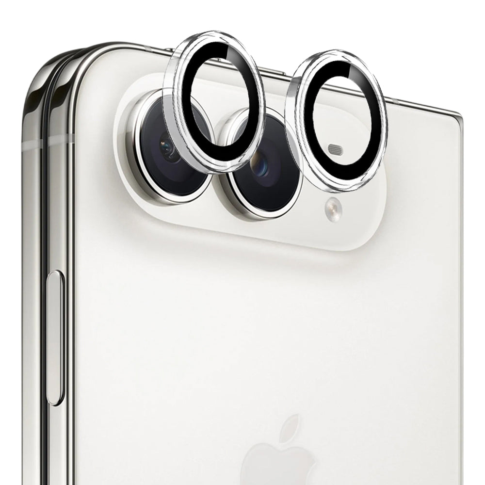 Blueo Metal Frame-beschermfolie voor de achtercamera van Apple iPhone Duo, gehard glas, transparant