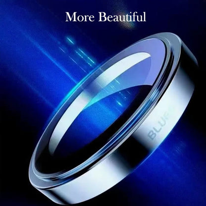 Blueo Sapphire Crystal Achtercamera Beschermfolie voor Apple iPhone 14 Pro Max / 14 Pro, Gehard Glas, Zilver