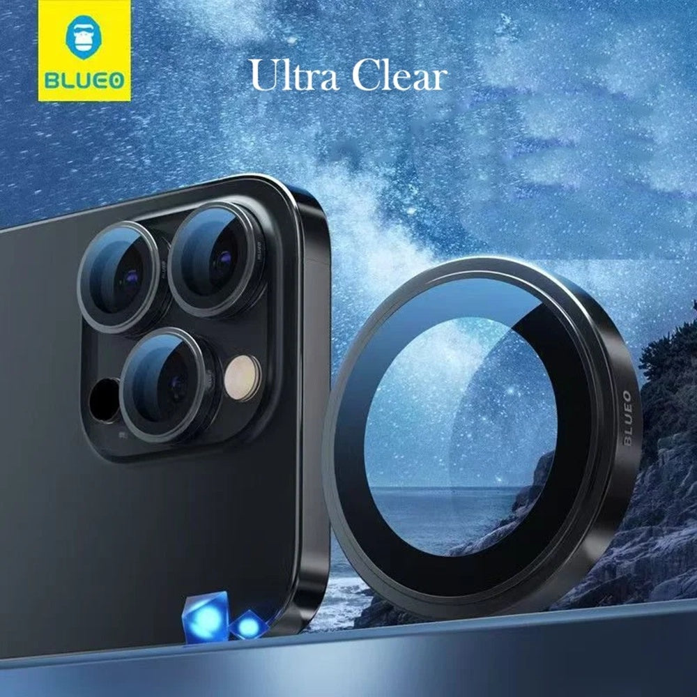 Blueo Sapphire Crystal Achtercamera Beschermfolie voor Apple iPhone 14 Pro Max / 14 Pro, Gehard Glas, Zilver