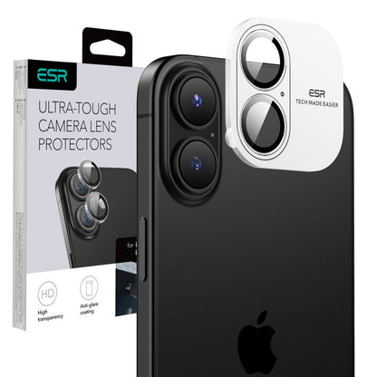 Beschermfolie Achtercamera ESR Armorite voor Apple iPhone 17 / 16 Plus / 16, Gehard Glas, Transparant