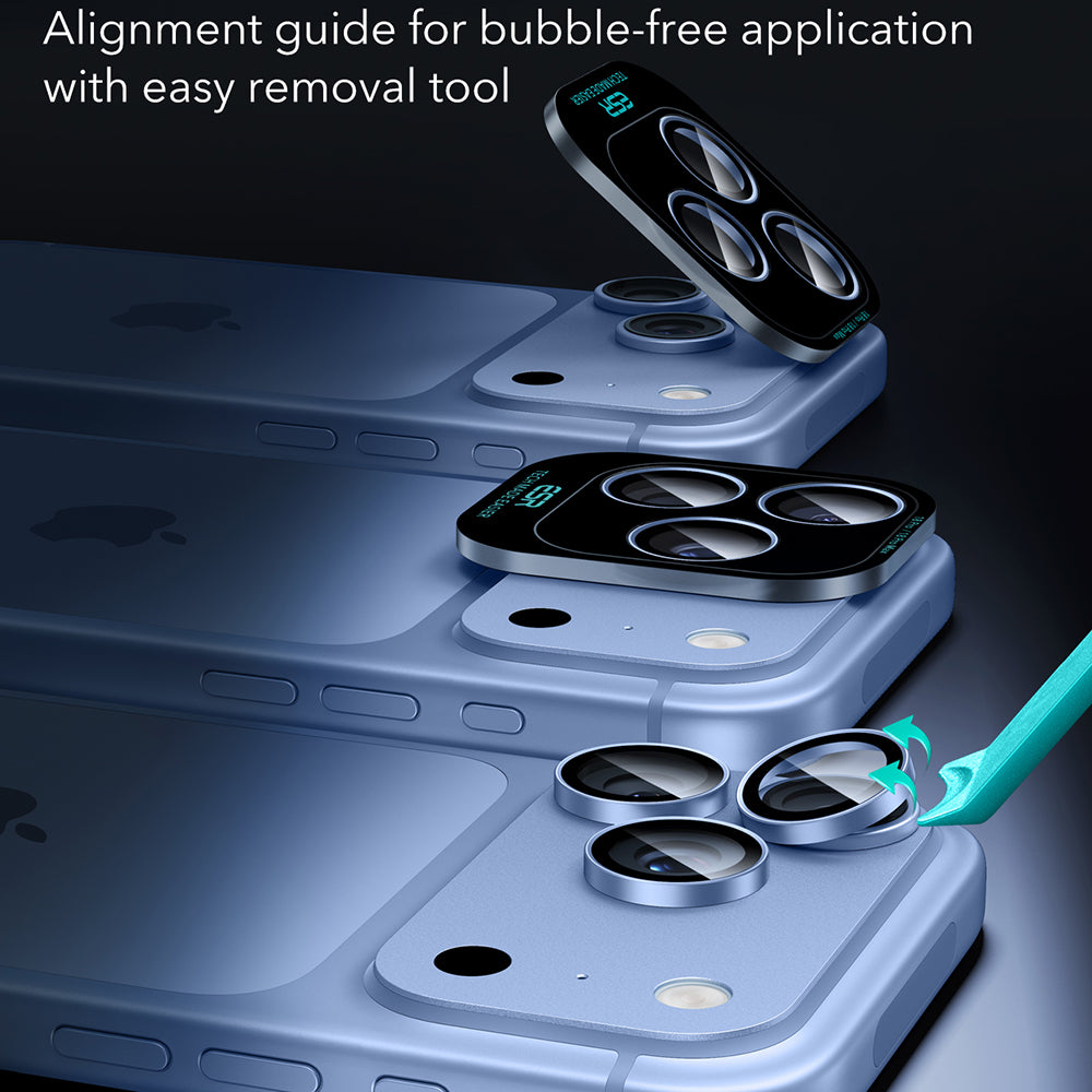 Beschermfolie Achtercamera ESR Armorite voor Apple iPhone 18 Pro / 18 Pro max, Gehard Glas, Blauw