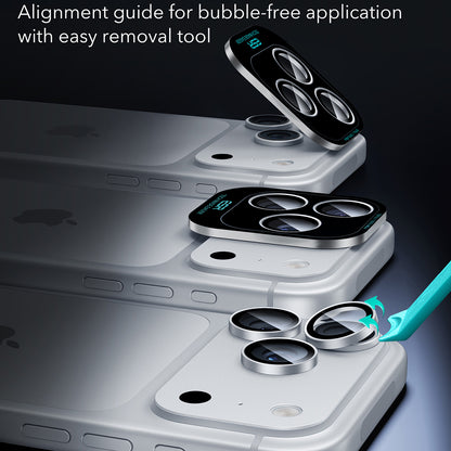 ESR Armorite Achtercamera Beschermfolie voor Apple iPhone 18 Pro / 18 Pro max, Gehard Glas, Zilver