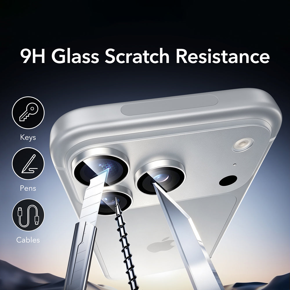 ESR Armorite Achtercamera Beschermfolie voor Apple iPhone 18 Pro / 18 Pro max, Gehard Glas, Zilver