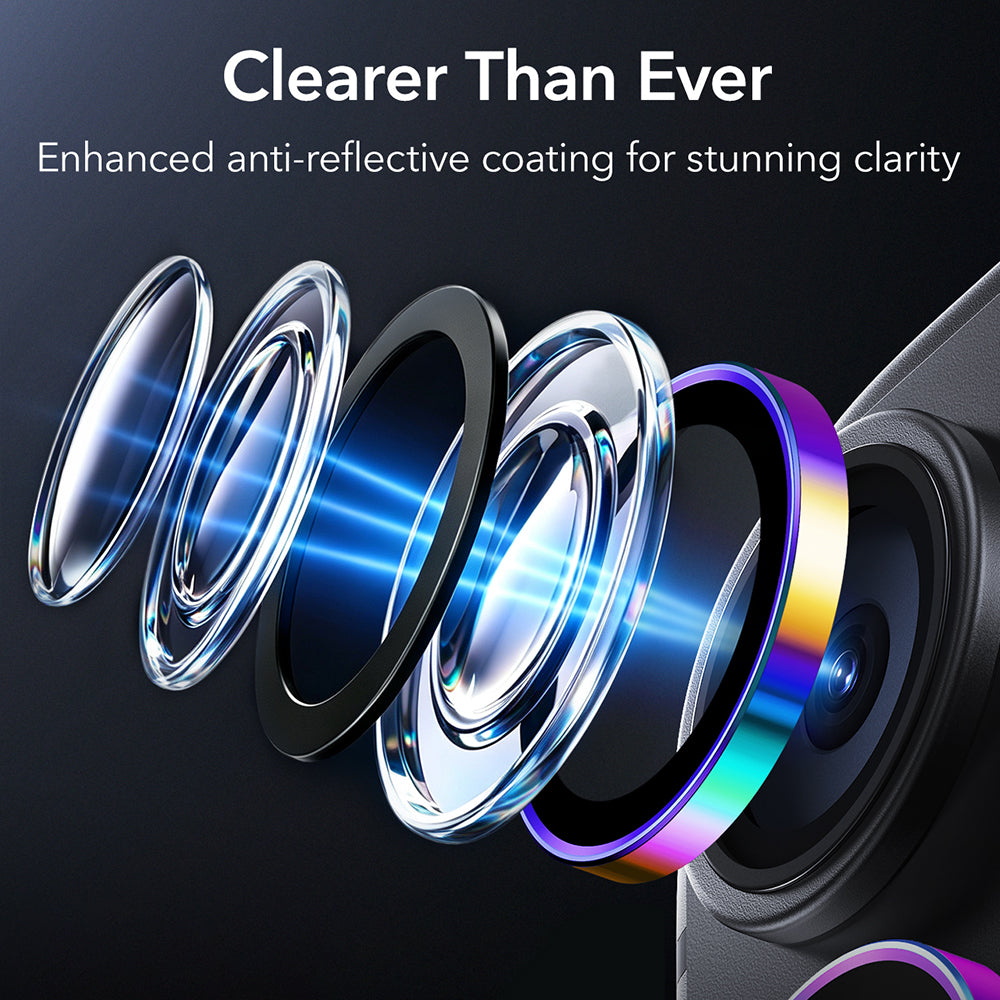 ESR Armorite Achtercamera Beschermfolie voor Apple iPhone 18 Pro / 18 Pro max, Gehard Glas, Multicolor