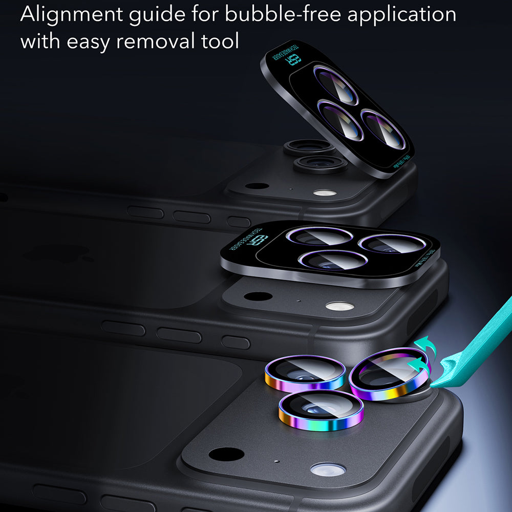 ESR Armorite Achtercamera Beschermfolie voor Apple iPhone 18 Pro / 18 Pro max, Gehard Glas, Multicolor