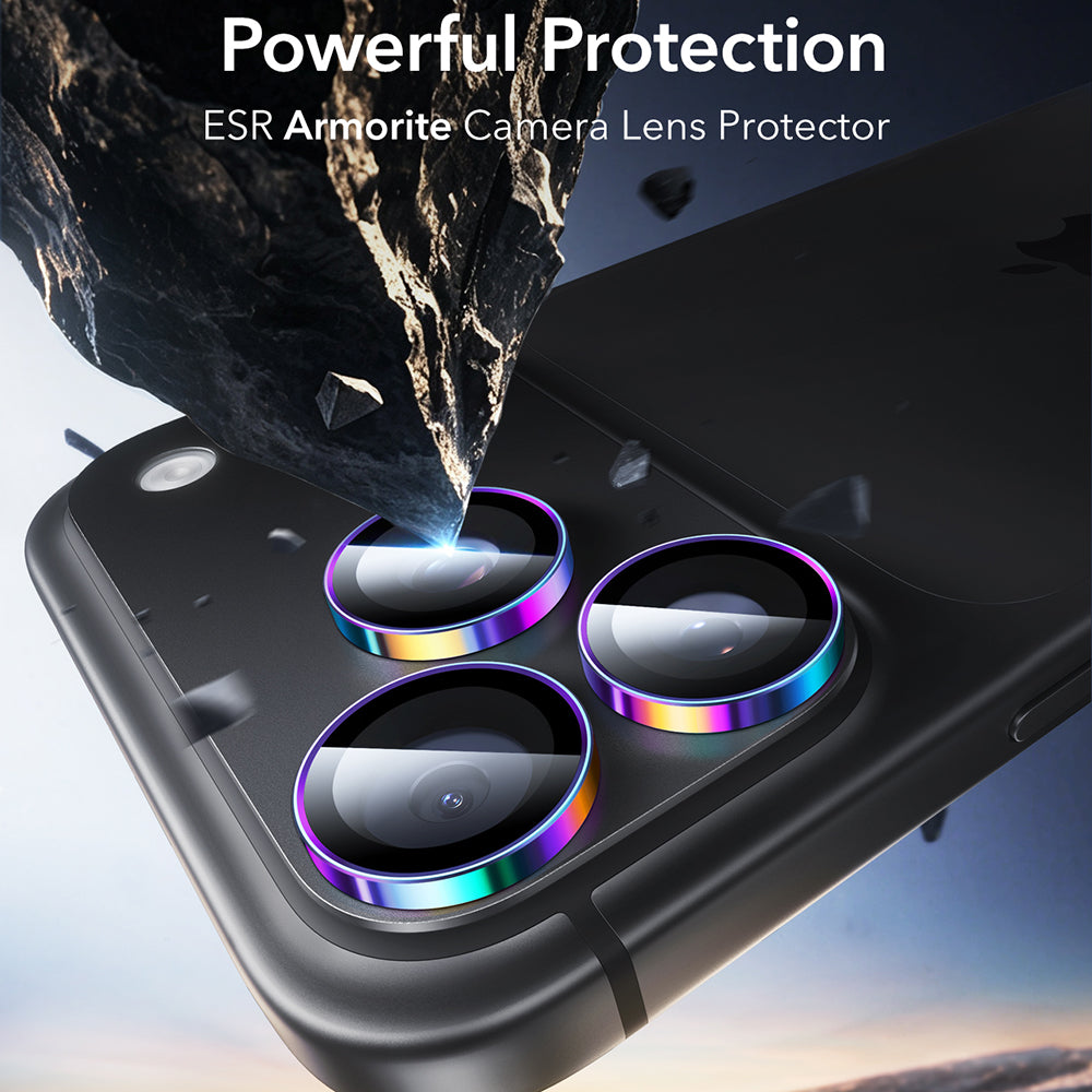ESR Armorite Achtercamera Beschermfolie voor Apple iPhone 18 Pro / 18 Pro max, Gehard Glas, Multicolor
