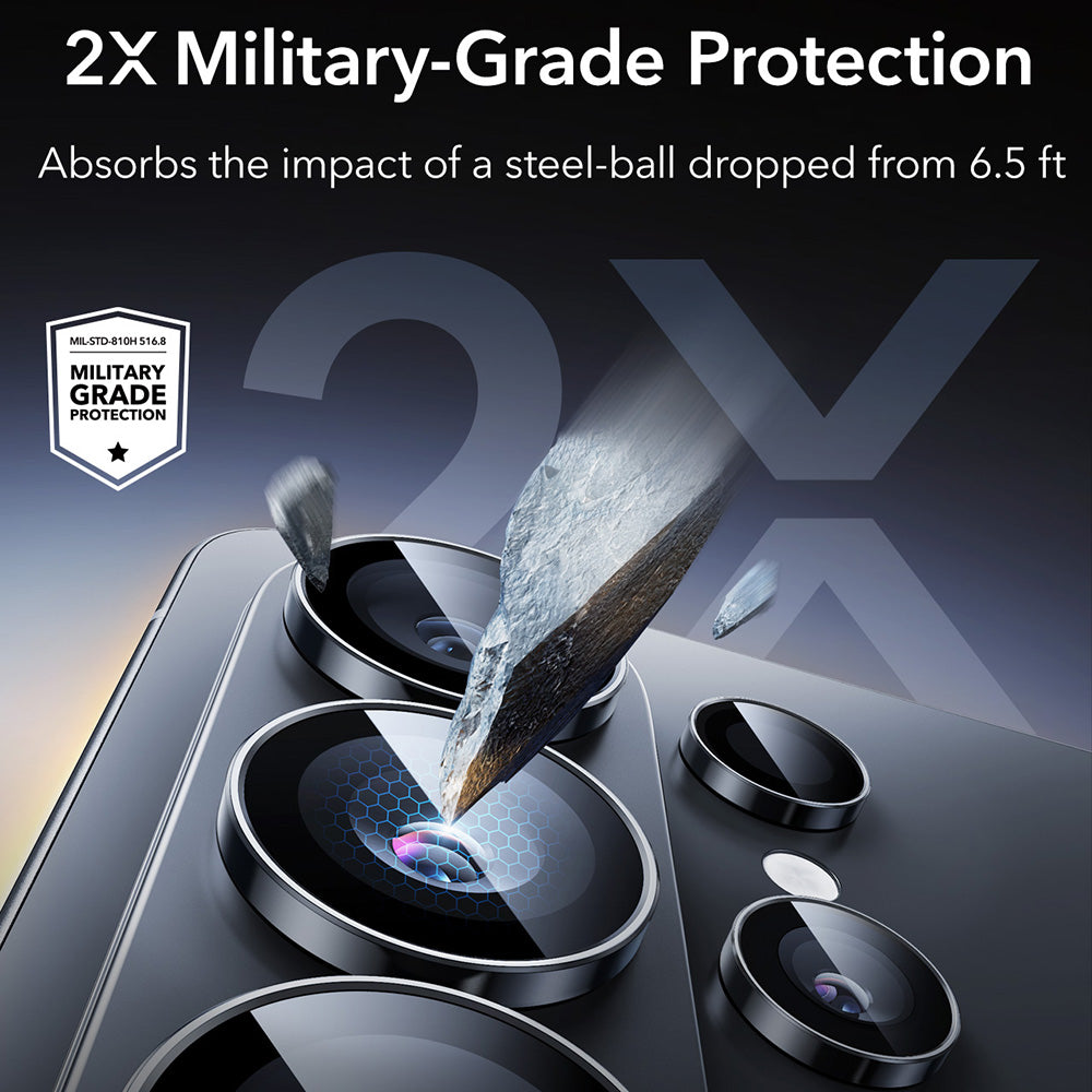 ESR Armorite Rear Camera Protector for Samsung Galaxy S26 Ultra S948, Tempered Glass, Black