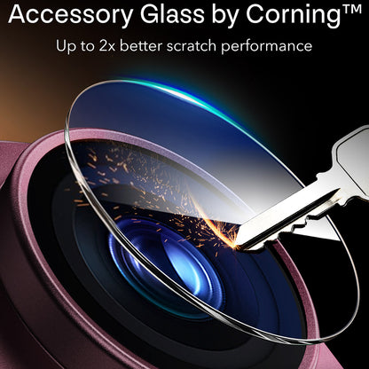 ESR Armorite Pro Achtercamera Beschermfolie voor Apple iPhone 18 Pro Max, Gehard Glas, Donkerbordeaux