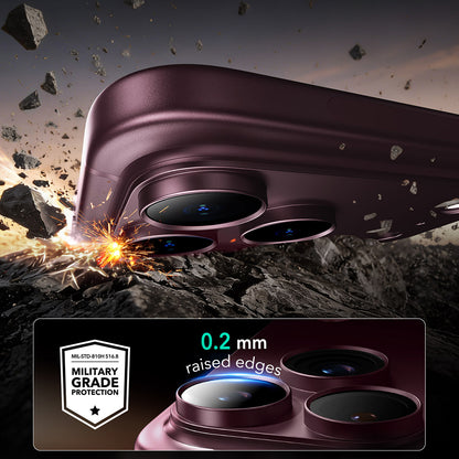 ESR Armorite Pro Achtercamera Beschermfolie voor Apple iPhone 18 Pro Max, Gehard Glas, Donkerbordeaux