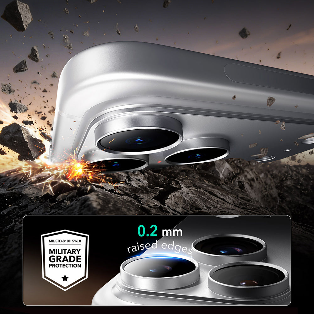ESR Armorite Pro Achtercamera Beschermfolie voor Apple iPhone 18 Pro, Gehard Glas, Zilver