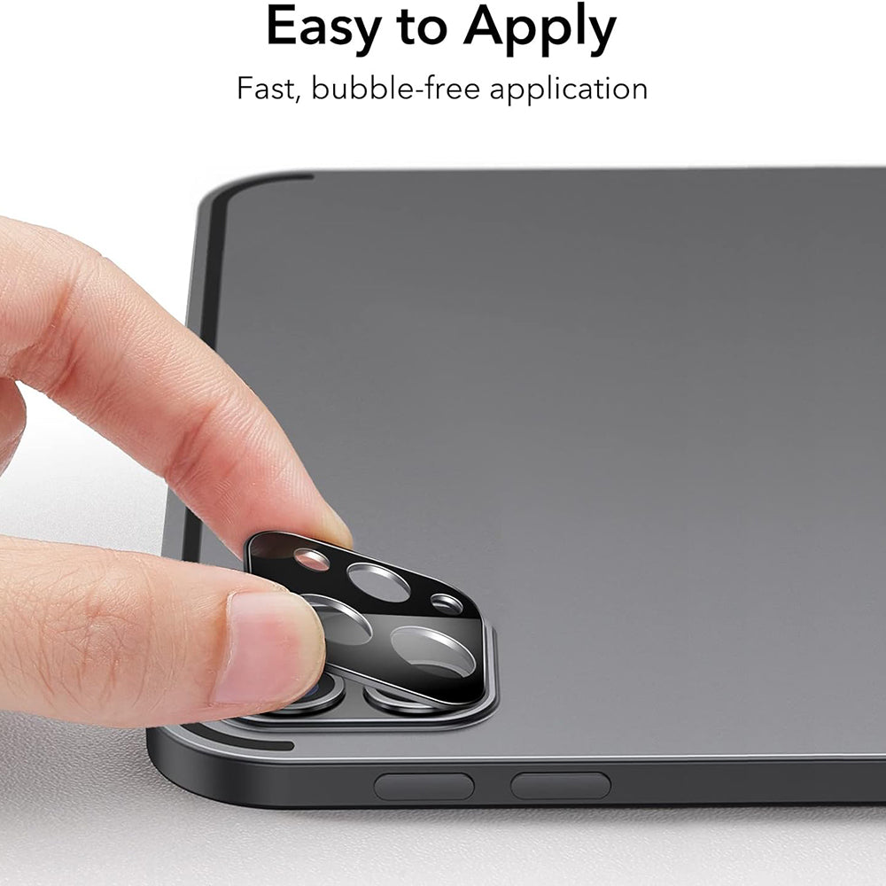 Beschermfolie Achtercamera ESR voor Apple iPad Pro 13 (2024) / Pro 11 (2022) / Pro 12.9 (2022), Gehard Glas, Set van 2 stuks, Zwart