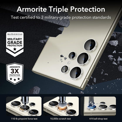 ESR Achtercamera Beschermfolie voor Samsung Galaxy S24 Ultra S928, Gehard Glas, Set van 2 Stuks, Transparant