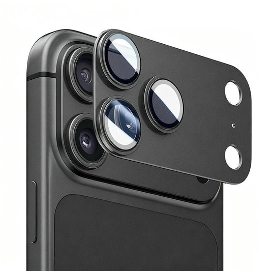 Beschermfolie Achtercamera Lito Crown Halo AR + AF voor Apple iPhone 18 Pro, Gehard Glas, Zwart