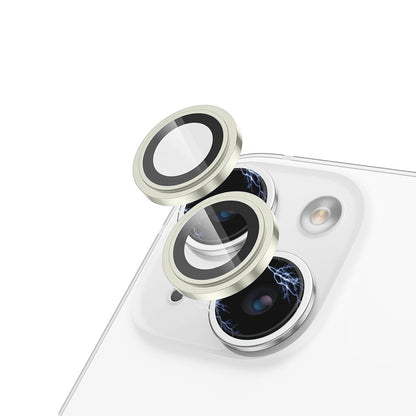 Beschermfolie Achtercamera Lito S+ voor Apple iPhone 15 Plus / 15, Gehard Glas, Geel