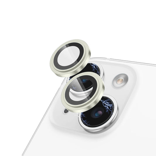 Beschermfolie Achtercamera Lito S+ voor Apple iPhone 15 Plus / 15, Gehard Glas, Geel