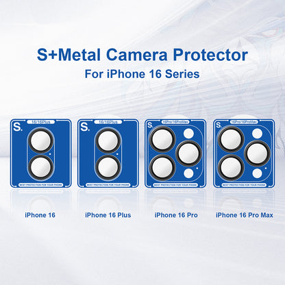 Beschermfolie Achtercamera Lito S+ voor Apple iPhone 16 Plus / 16, Gehard Glas, Zilver