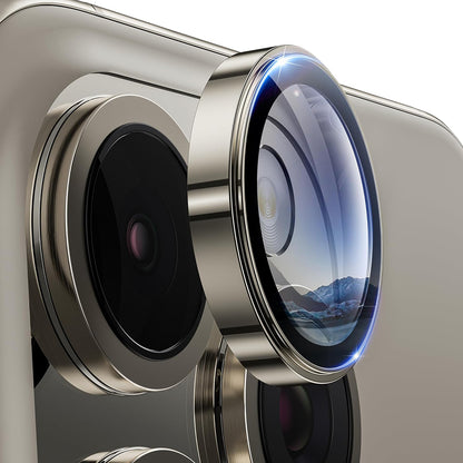 Lito S+ Achtercamera Beschermfolie voor Apple iPhone 16 Pro Max / 16 Pro, Gehard Glas, Metallic Grijs
