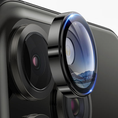 Lito S+ Achtercamera Beschermfolie voor Apple iPhone 16 Pro Max / 16 Pro, Gehard Glas, Zwart