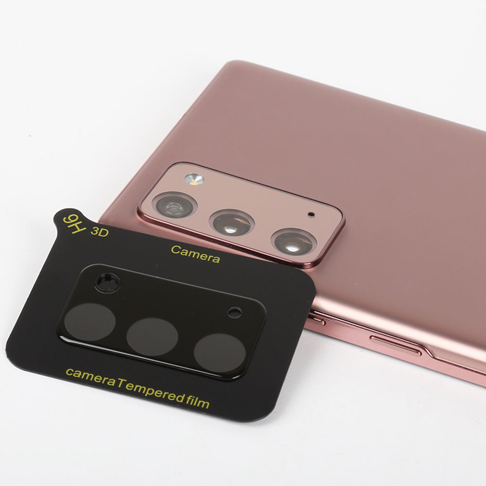 Beschermfolie Lito S+ voor de achtercamera van Samsung Galaxy Note 20 5G N981 / Note 20 N980, Gehard Glas, Zwart