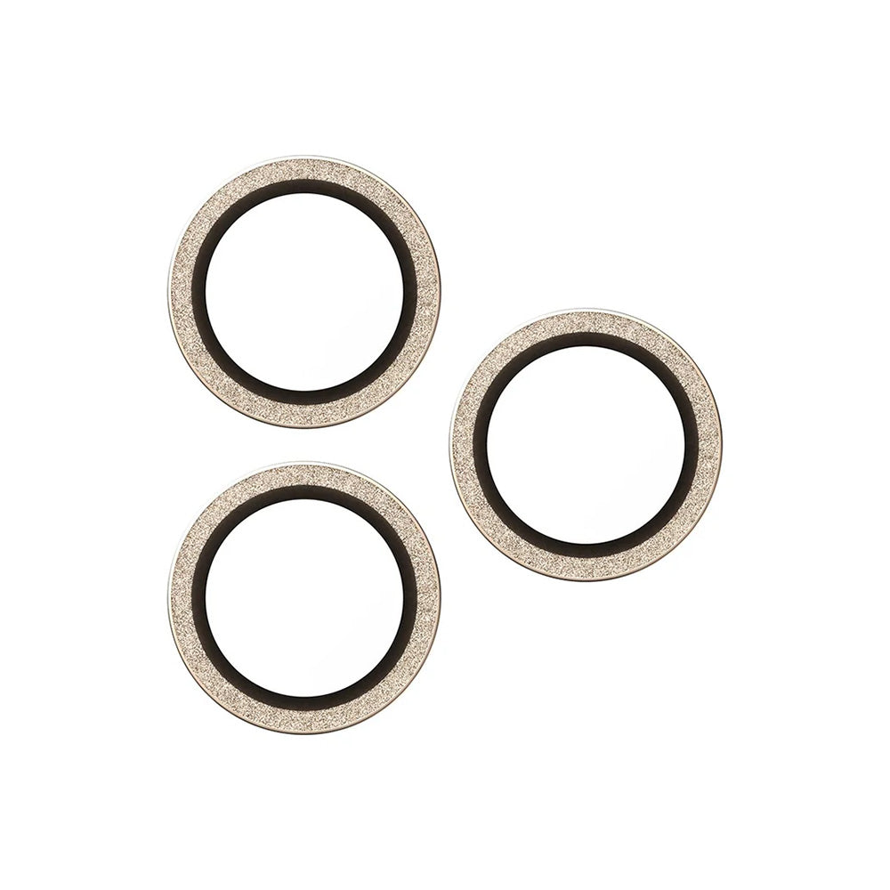 Beschermfolie Achtercamera PanzerGlass Hoops Glitter voor Apple iPhone 17 Pro Max / 17 Pro / 16 Pro Max / 16 Pro, Gehard Glas, Goudkleurig