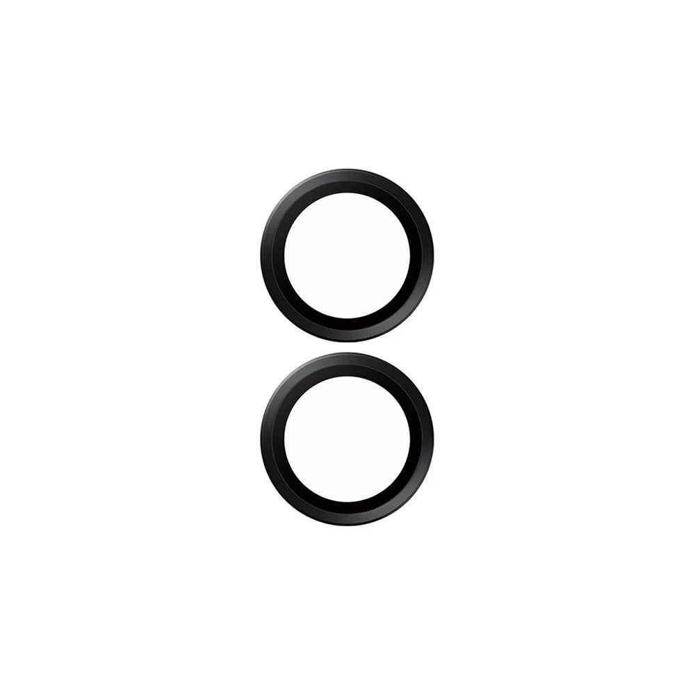 Beschermfolie PanzerGlass Hoops voor de achtercamera van Apple iPhone 16 Plus / 16, Gehard Glas, Zwart