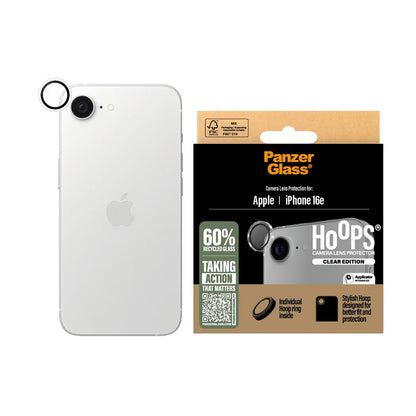 Beschermfolie PanzerGlass Hoops voor Apple iPhone 16e, Gehard Glas, Transparant