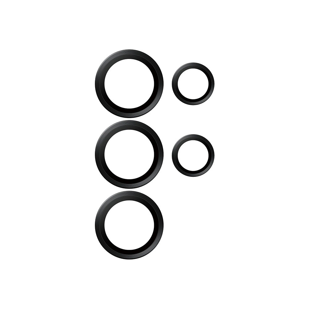 Beschermfolie PanzerGlass Hoops voor de achtercamera van Samsung Galaxy S25 Ultra S938, Gehard Glas, Zwart