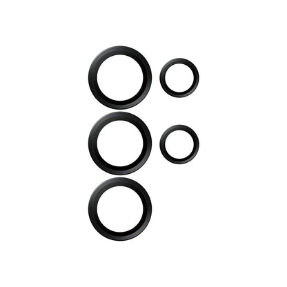 Beschermfolie PanzerGlass Hoops voor de achtercamera van Samsung Galaxy S25 Ultra S938, Gehard Glas, Zwart
