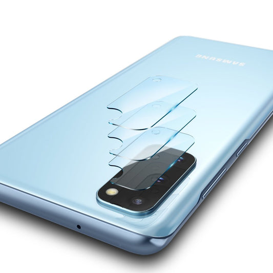 Beschermfolie Ringke IDGL voor de achtercamera van Samsung Galaxy S20 5G G981 / S20 G980, Gehard Glas, Set van 3 stuks, Transparant