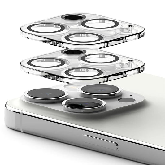 Ringke Achtercamera Beschermfolie voor Apple iPhone 15 Pro, Gehard Glas, Set van 2 Stuks, Transparant