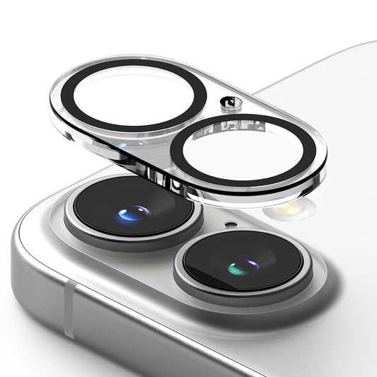 Ringke Achtercamera Beschermfolie voor Apple iPhone 16 Plus / 16, Gehard Glas, Set van 2 Stuks, Transparant