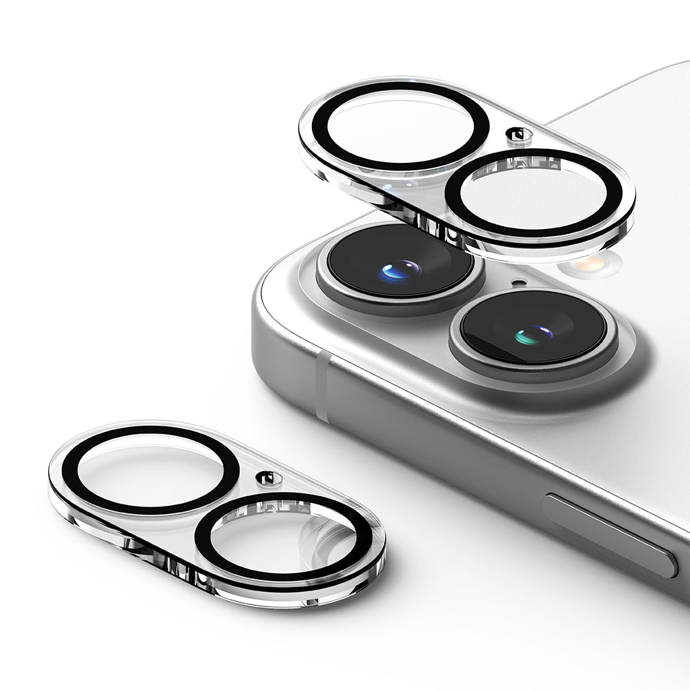 Ringke Achtercamera Beschermfolie voor Apple iPhone 16 Plus / 16, Gehard Glas, Set van 2 Stuks, Transparant