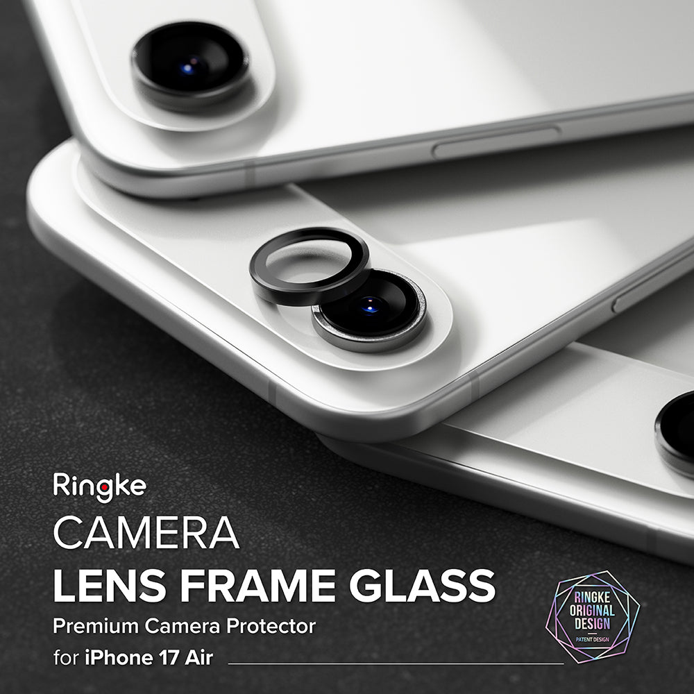 Beschermfolie Ringke Achtercamera voor Apple iPhone 17 Air, Gehard Glas, Zwart