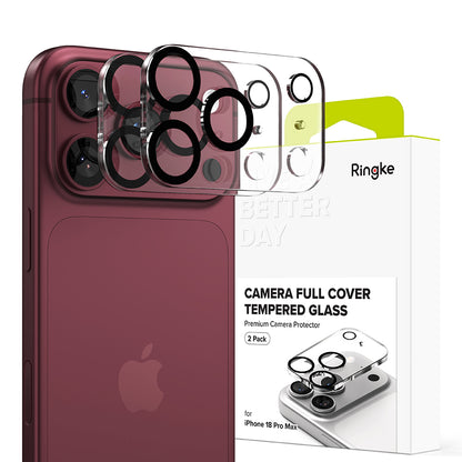 Ringke achtercamera beschermfolie voor Apple iPhone 18 Pro Max, gehard glas, set van 2 stuks, transparant