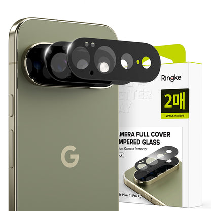 Ringke achtercamera beschermfolie voor Google Pixel 11 Pro XL, gehard glas, set van 2 stuks, zwart