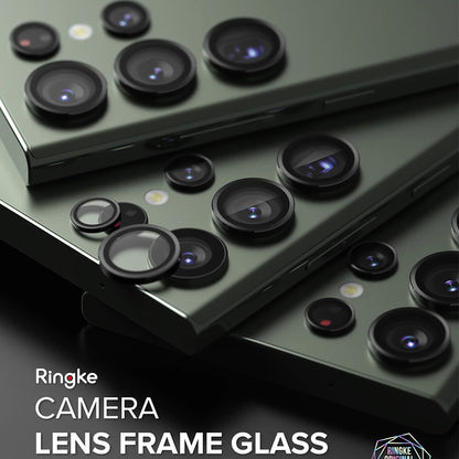 Ringke Rear Camera Protection Film for Samsung Galaxy S23 Ultra S918, Tempered Glass, Black