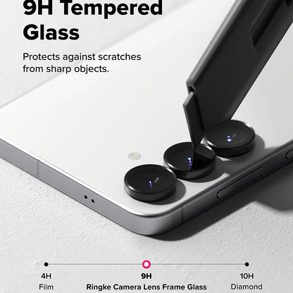 Ringke Rear Camera Protective Film for Samsung Galaxy S25 FE, Tempered Glass, Set of 2, Black