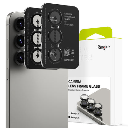 Ringke Rear Camera Protection Film for Samsung Galaxy S25 S931, Tempered Glass, Black