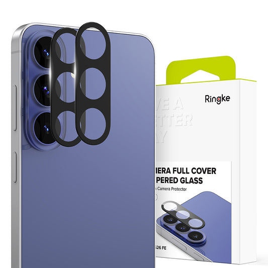 Ringke achtercamera beschermfolie voor Samsung Galaxy S26 FE S741, gehard glas, set van 2 stuks, zwart