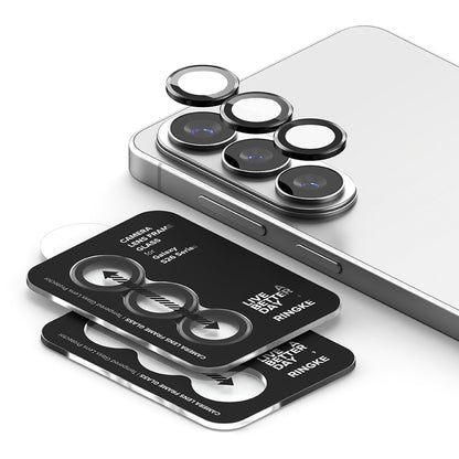 Beschermfolie Ringke Achtercamera voor Samsung Galaxy S26 Plus / S26, Gehard Glas, Set van 2 stuks, Zwart