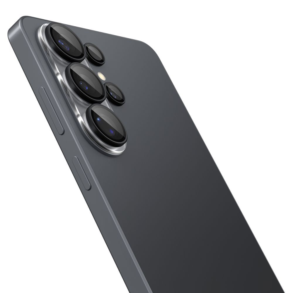 Beschermfolie Achtercamera Spigen GlastR EZ FIT Optik Pro HD voor Samsung Galaxy S26 Ultra S948, Gehard Glas, Set van 2 stuks, Zwart