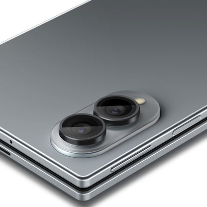 Beschermfolie Achtercamera Spigen GlastR EZ FIT Optik Pro HD voor Samsung Galaxy Z Fold8 F971, Gehard Glas, Set van 2 stuks, Zwart AGL11944