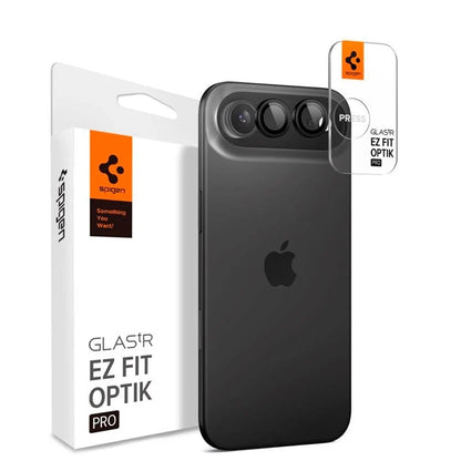 Beschermfolie Achtercamera Spigen GlastR EZ FIT Optik Pro voor Apple iPhone 17 Air, Gehard Glas, Set van 2 stuks, Zwart