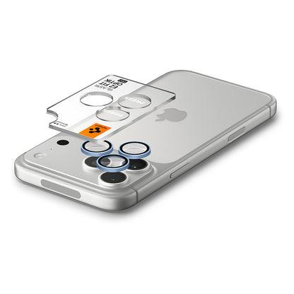 Achtercamera beschermfolie Spigen GlastR EZ FIT Optik Pro voor Apple iPhone 18 Pro / 18 Pro Max, gehard glas, set van 2 stuks, blauw AGL12045